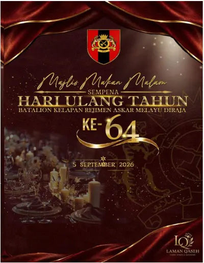 Susun Atur Majlis Makan Malam Penghargaan Pegawai Memerintah 8 RAMD cover