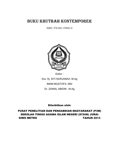 buku khutbah kontenporer cover