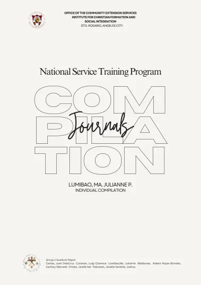 NSTP CWTS Journal Compilation cover