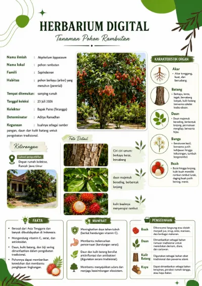 Laporan Observasi Pertumbuhan Pohon Rambutan cover