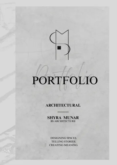 Shyra Munar BS Architecture Portfolio cover