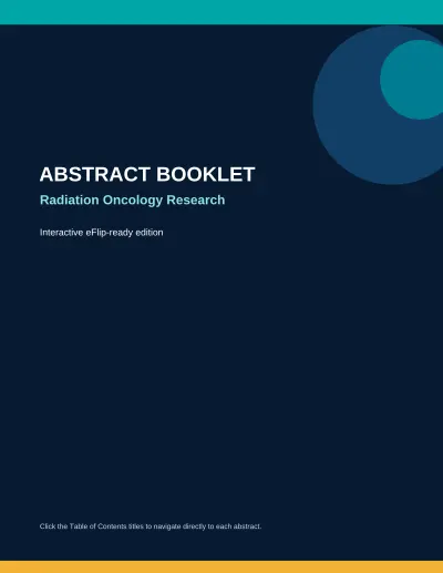 Radiation Oncology Research Abstract Booklet cover