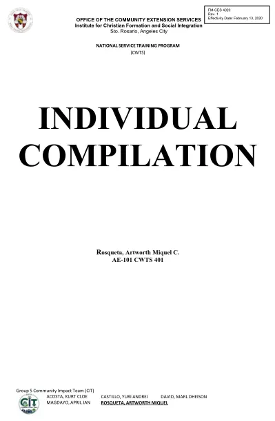 CWTS Individual Compilation cover