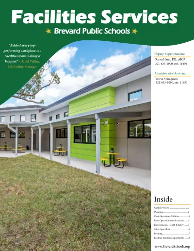 Brevard Public Schools Facilities Services Brochure cover