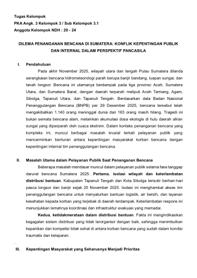 Dilema Penanganan Bencana di Sumatera: Konflik Kepentingan Publik… cover