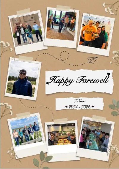 Saurabh Farewell Card cover