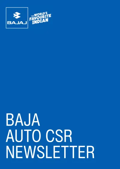 Bajaj Auto CSR Newsletter cover
