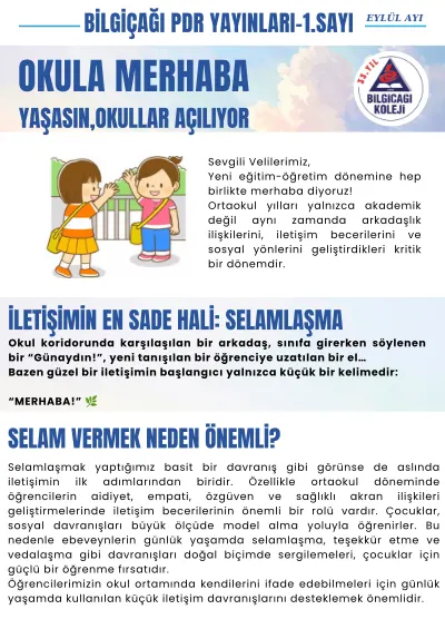 Bilgiçağı PDR Yayınları 1. Sayı: Eylül Ayı cover