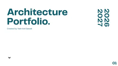ARCHITECTURAL PORFOLIO cover