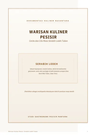 Warisan Kuliner Pesisir: Serabih Lodeh Tuban cover