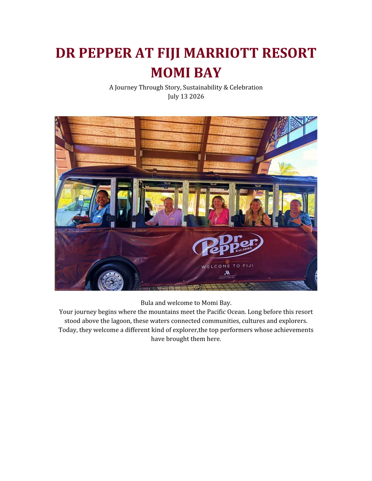 Dr Pepper Momi Bay Storybook Template cover