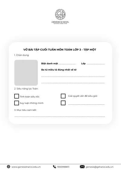 Vở bài tập cuối tuần môn Toán lớp 3 tập 1 cover