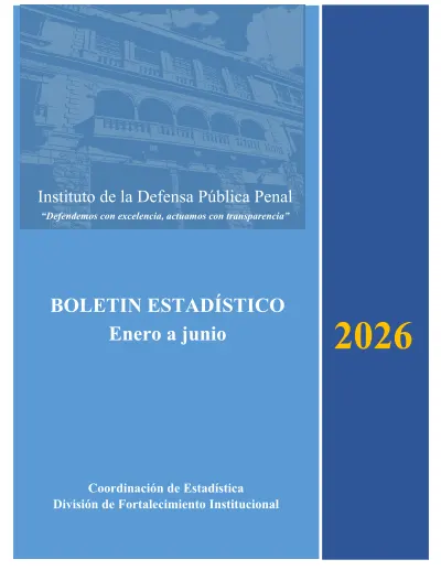 Boletín Estadístico Enero a Junio 2026 cover