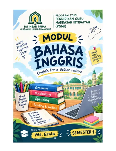 Modul Pembelajaran Bahasa Inggris PGMI Semester 1 cover