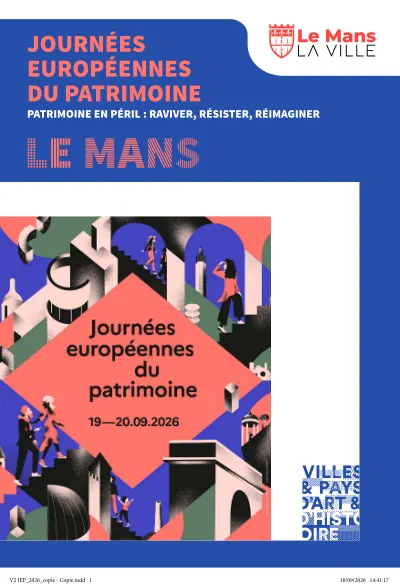 JEP Le Mans 2026 - Programme des Journées Européennes du Patrimoine cover