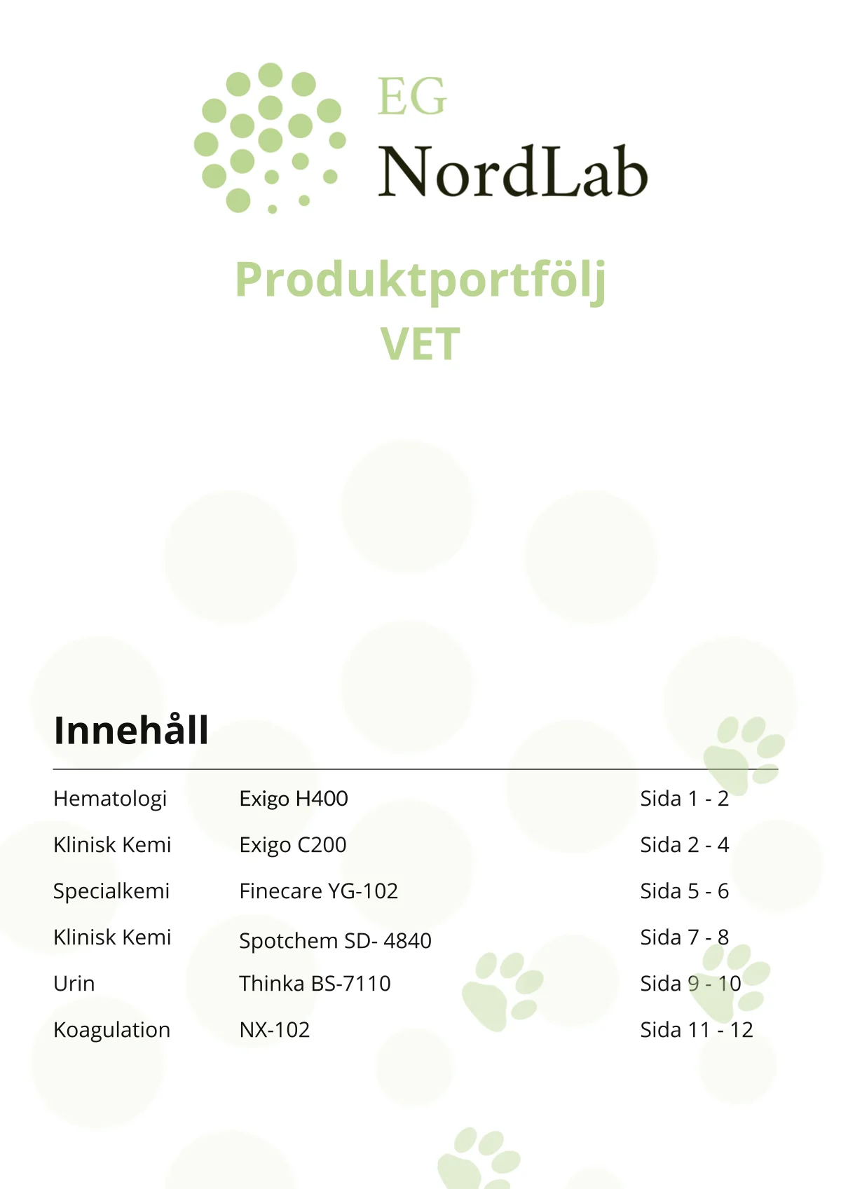 Produktflyers EG NordLab cover