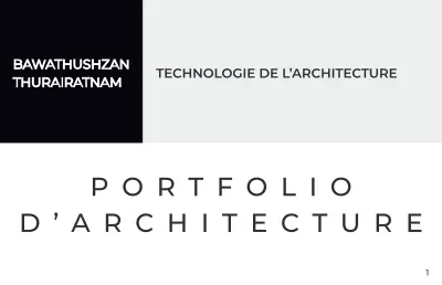 Portfolio d'architecture - Bawathushzan Thurairatnam cover