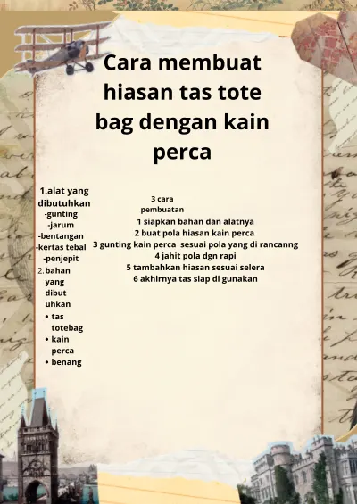 Cara Membuat Hiasan Tas Tote Bag dengan Kain Perca cover