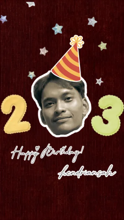 Happy Birthday Hendriansah cover