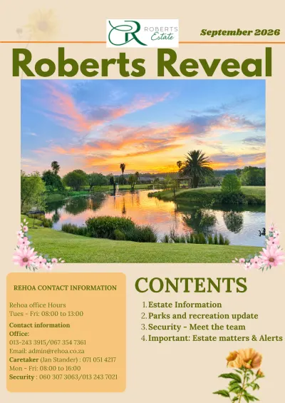 Roberts Reveal September 2026 cover