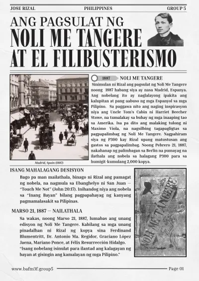 Ang Pagsulat ng Noli Me Tangere at El Filibusterismo cover