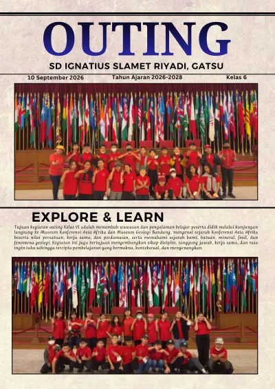 Kegiatan Outing Kelas 6 cover