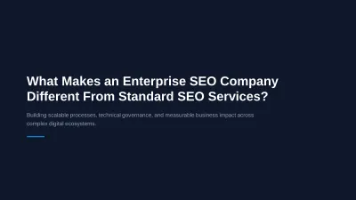What Makes an Enterprise SEO Company Different From Standard SEO Services? cover