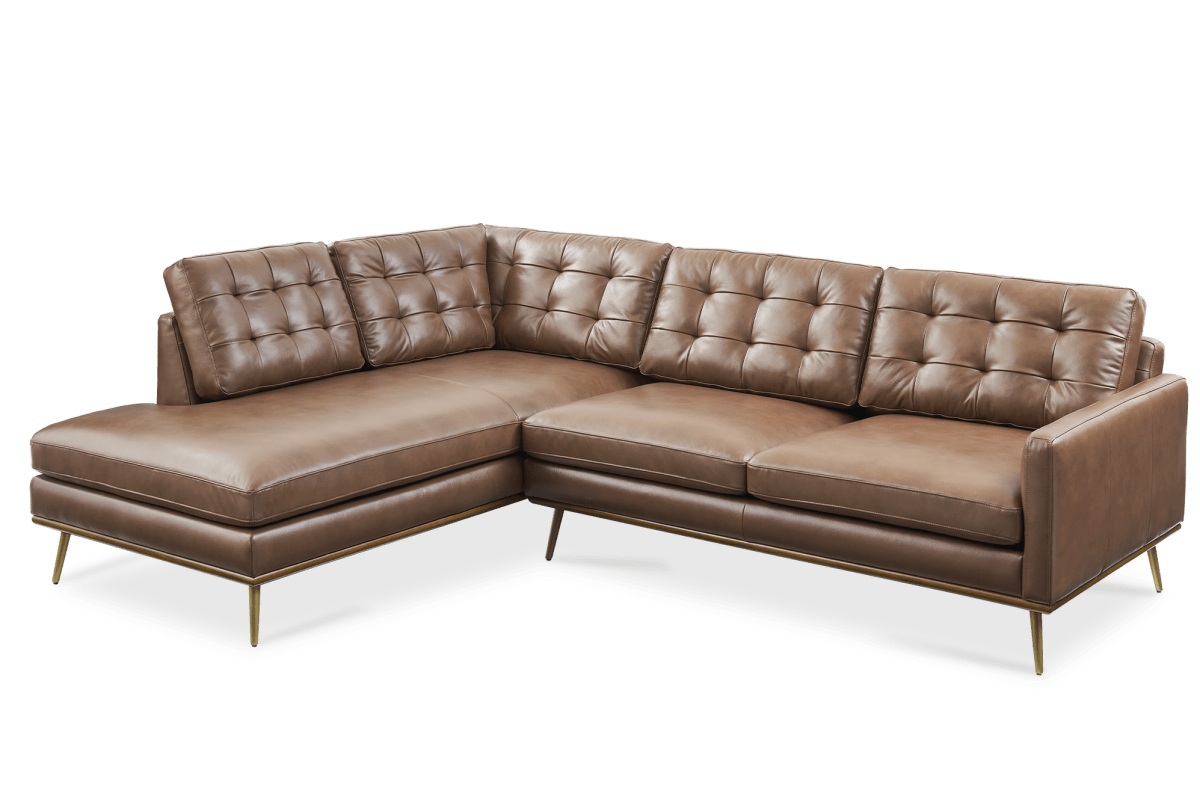 nataliya 108 leather 2 pc chaise sectional sofa