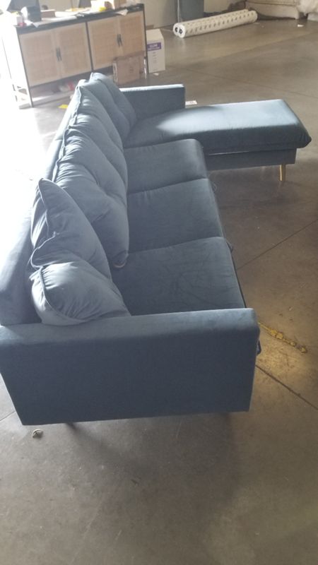 Custom Milo 4-Seater Sofa Sectional in Commodore Blue
