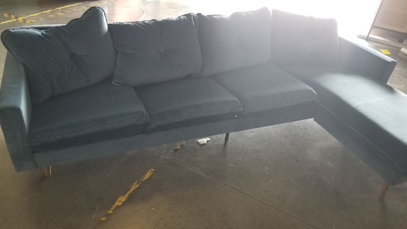 Custom Milo 4-Seater Sofa Sectional in Commodore Blue