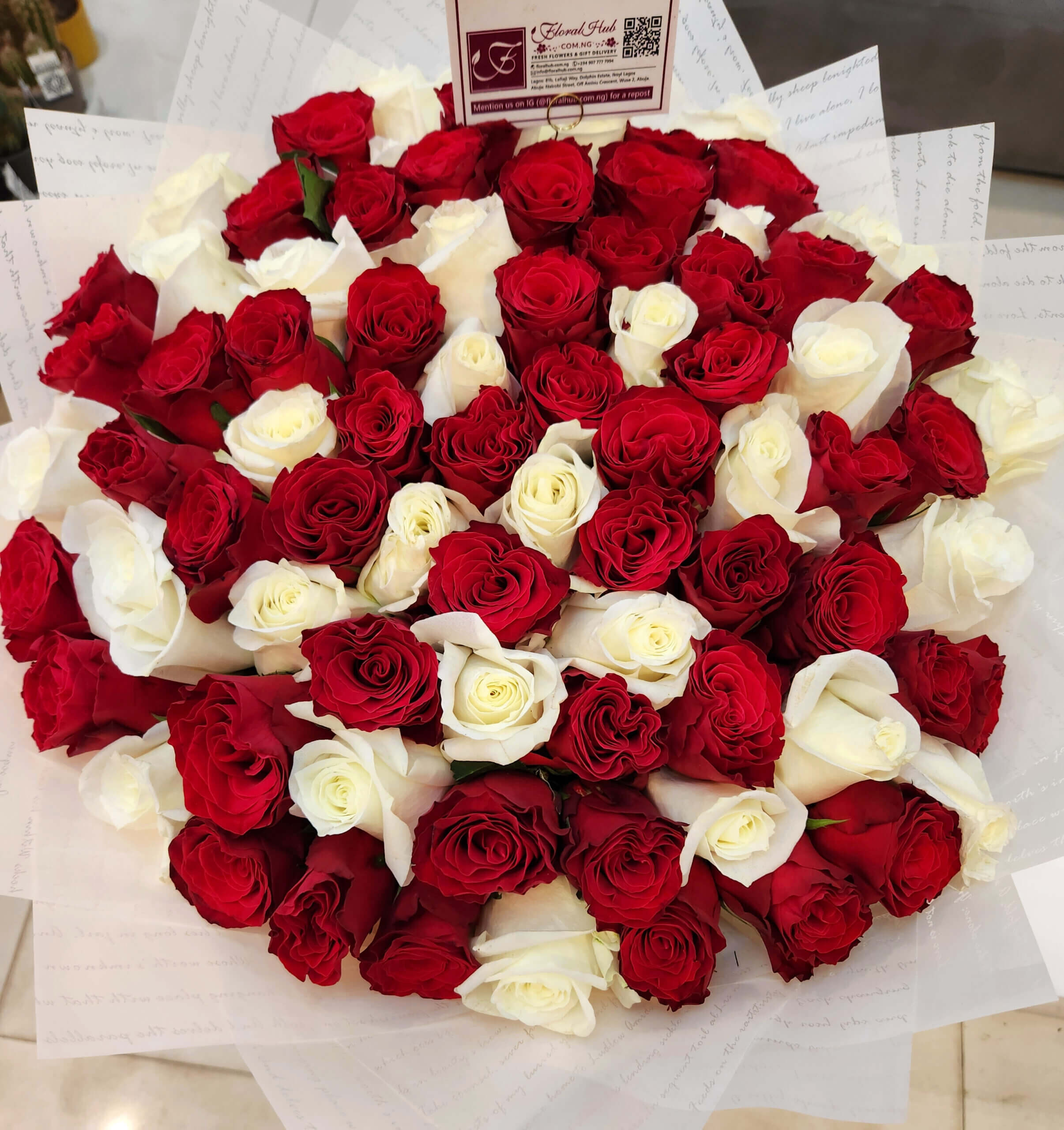 Red &amp; White Roses