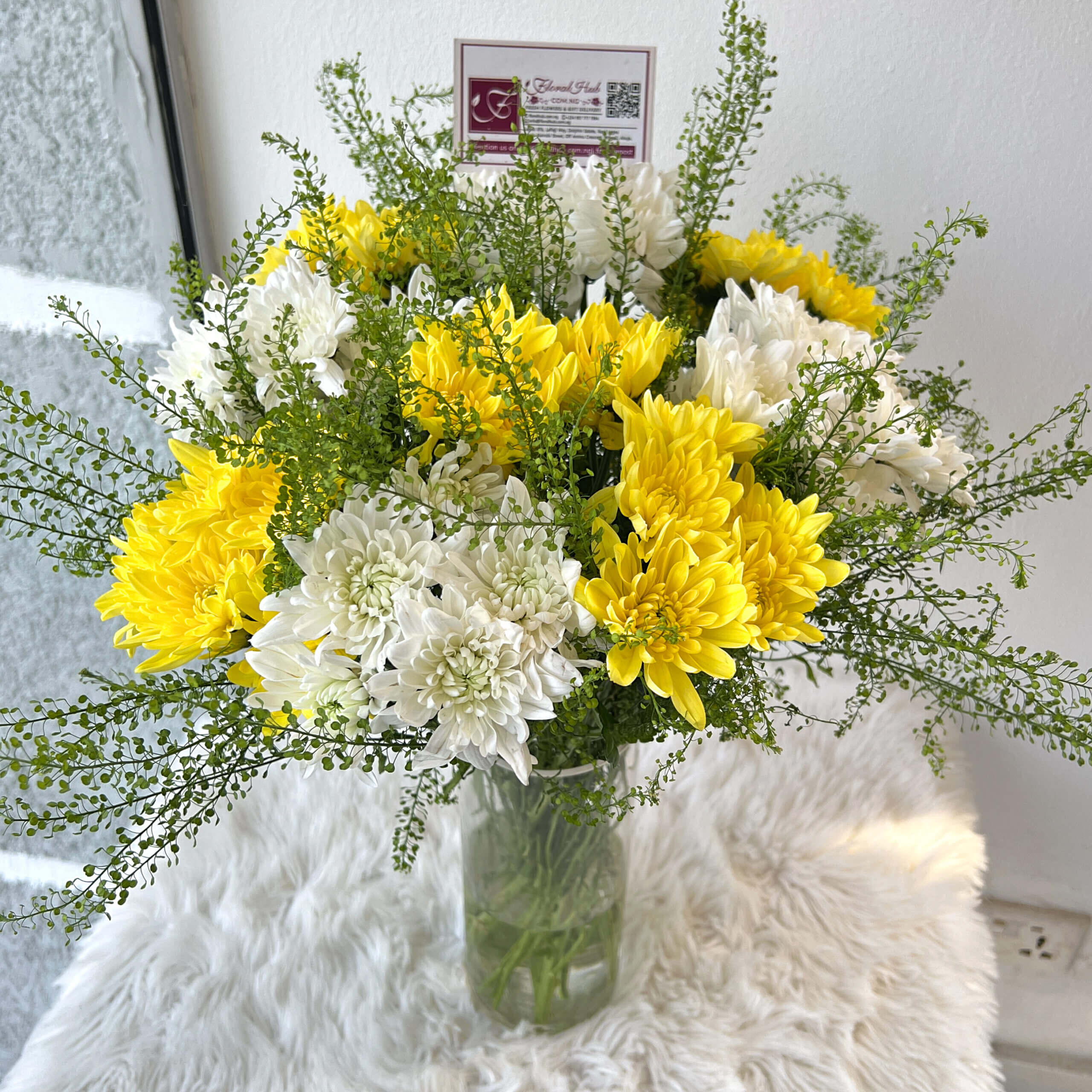 Yellow and White Chrysanthemums FLORALHUB 1