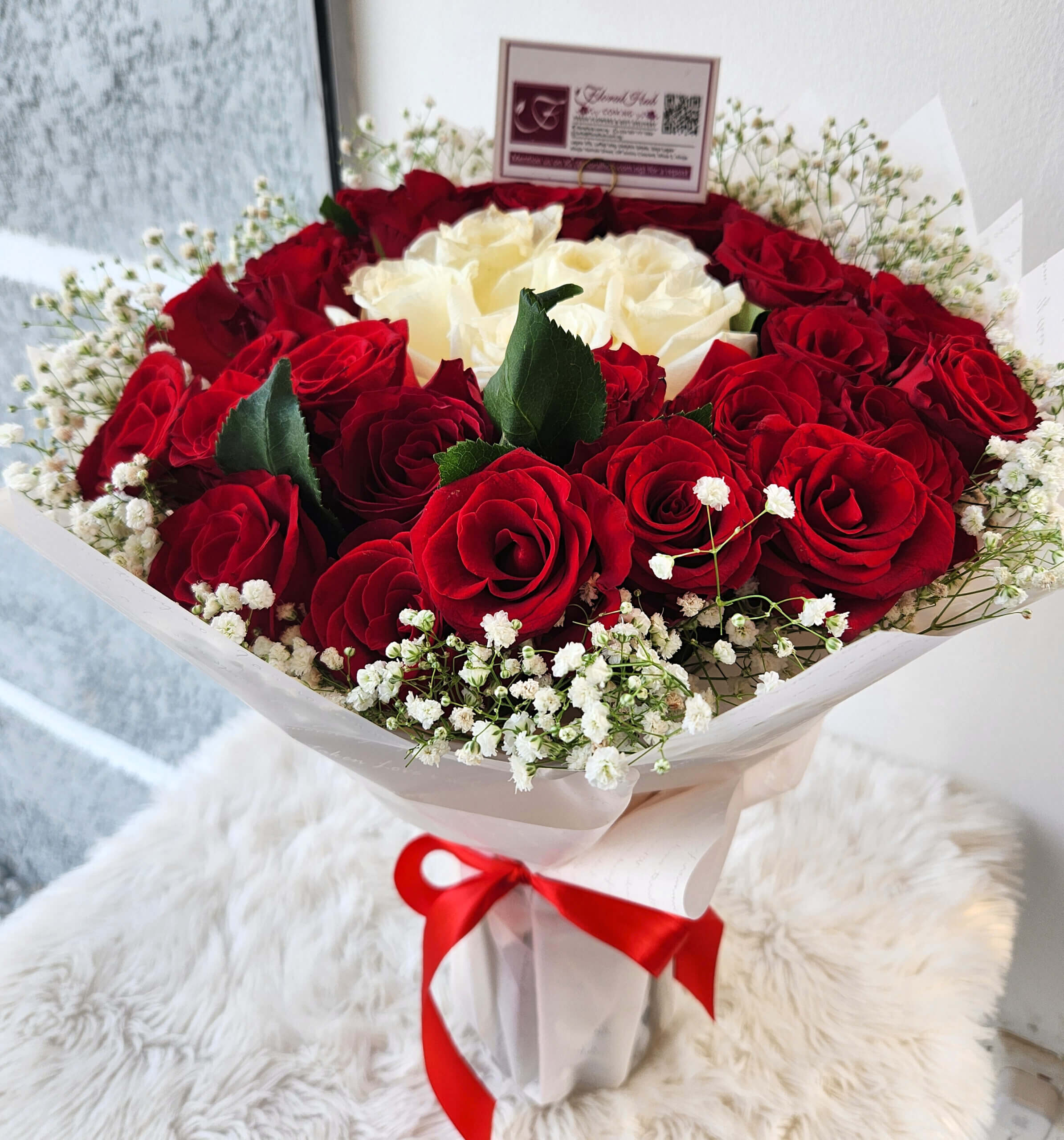 Red and White Roses 1