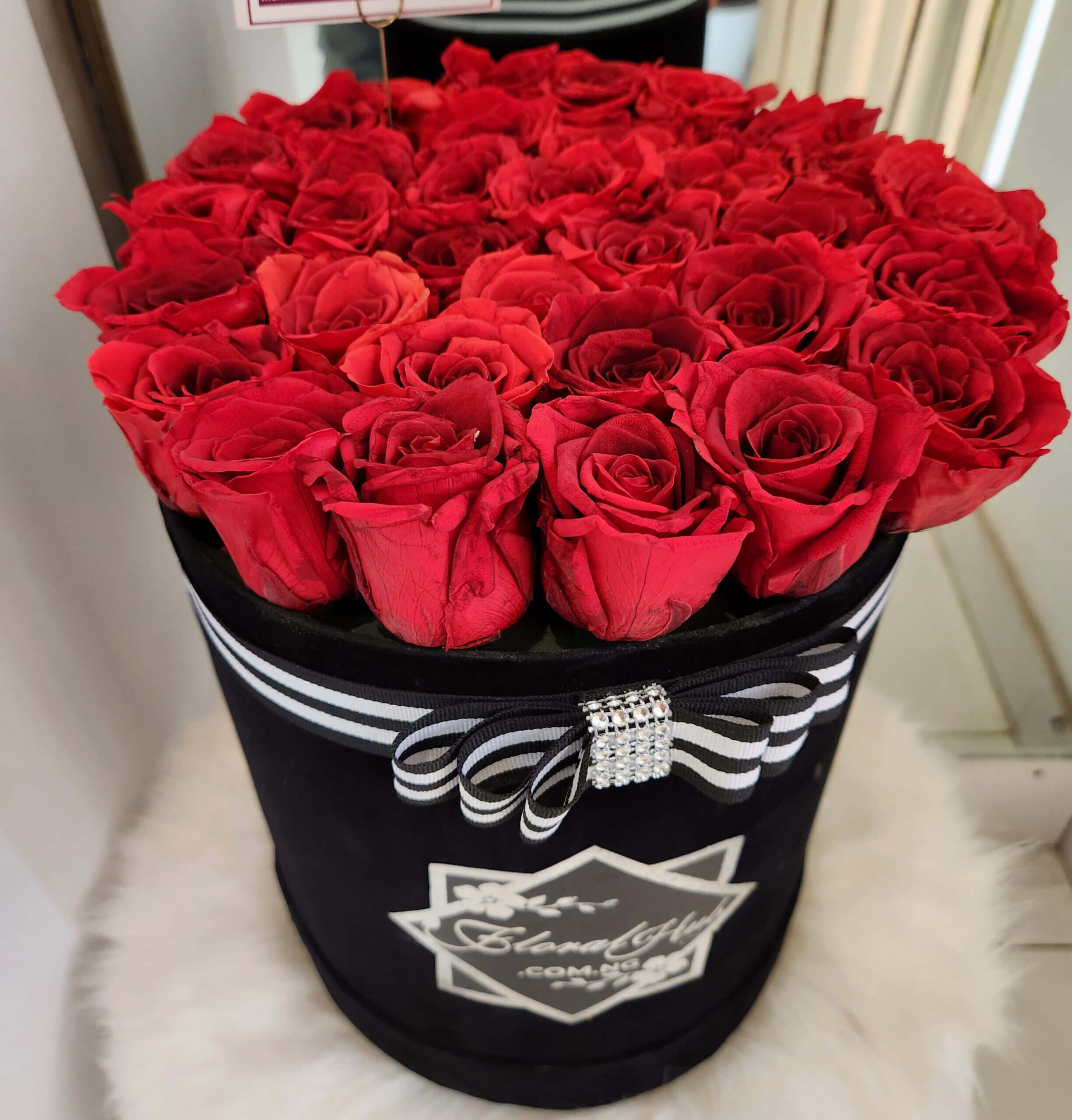 Forever Red Box Arrangement - Luxury Box of Forever Red Roses | Floral Hub