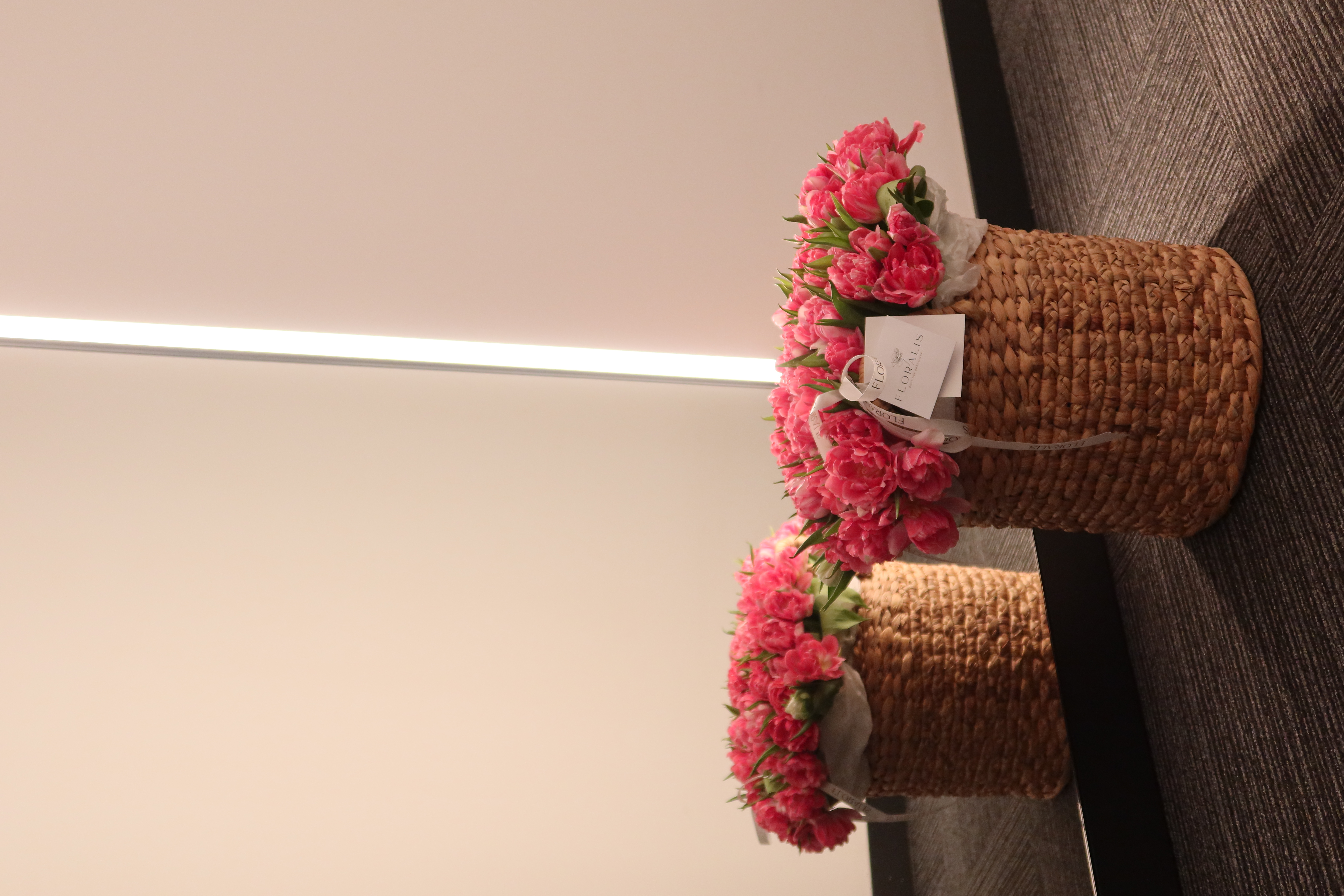 Soft tulip bouquet in warm light