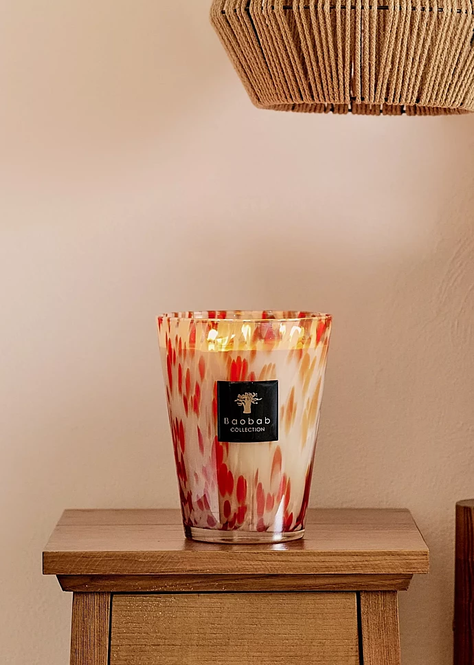 Baobab collection candle pearls coral