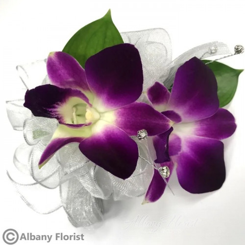 Purple Orchid Wrist Corsage A4