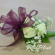 Baby white rose Wrist Corsage