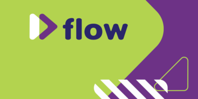 FLOW logo in beeldtaal liggend