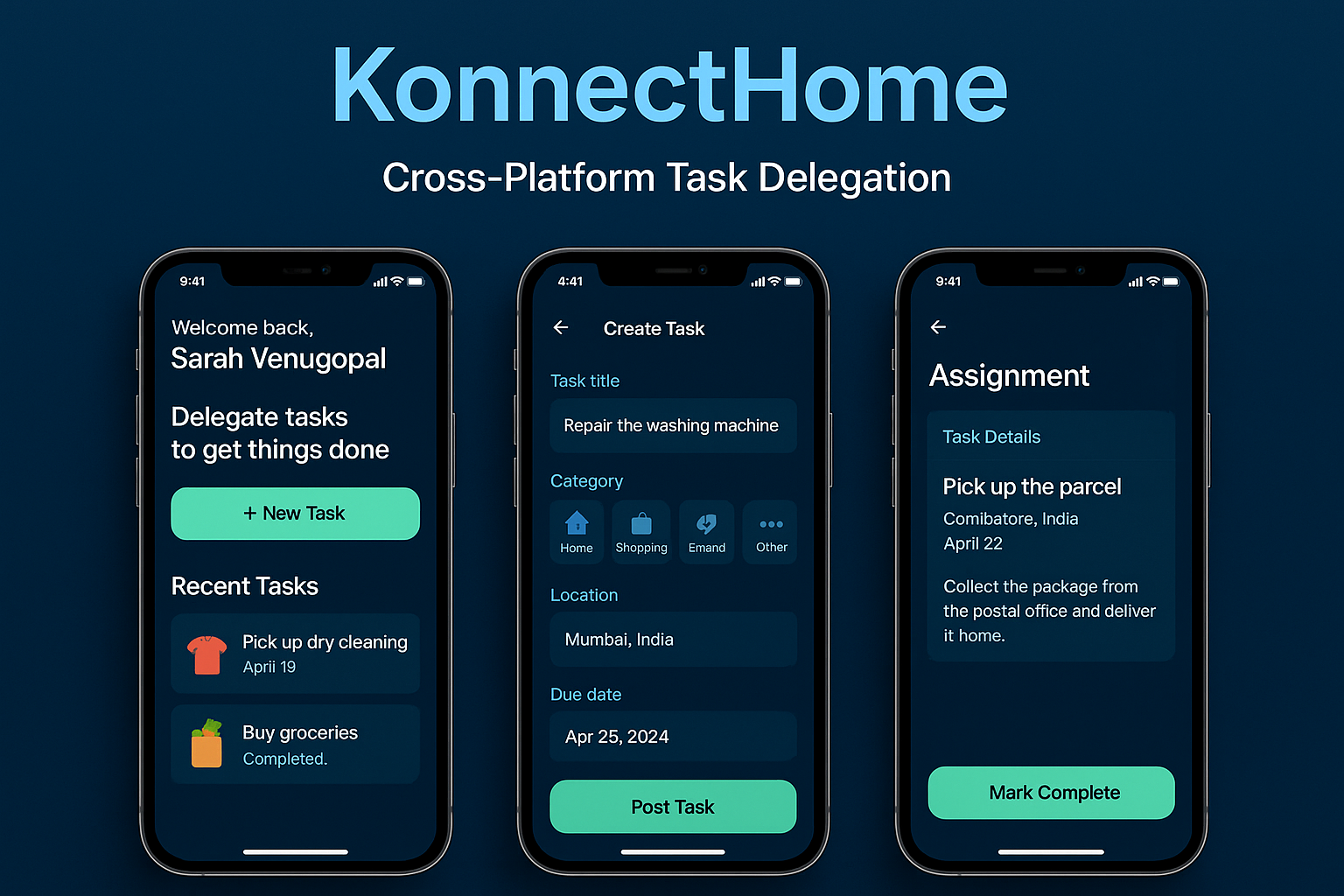 KonnectHome on device