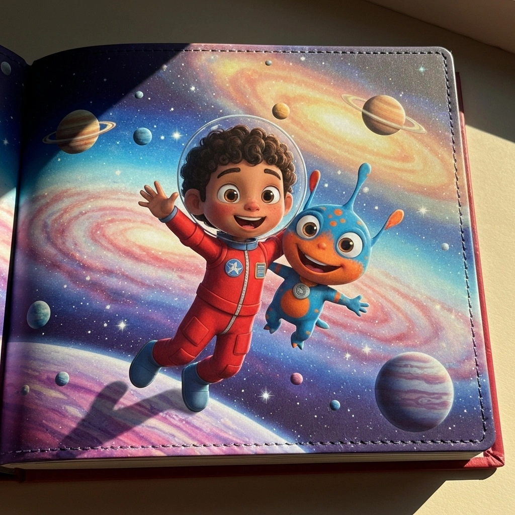 Weltraum-Abenteuer personalisiertes Kinderbuch