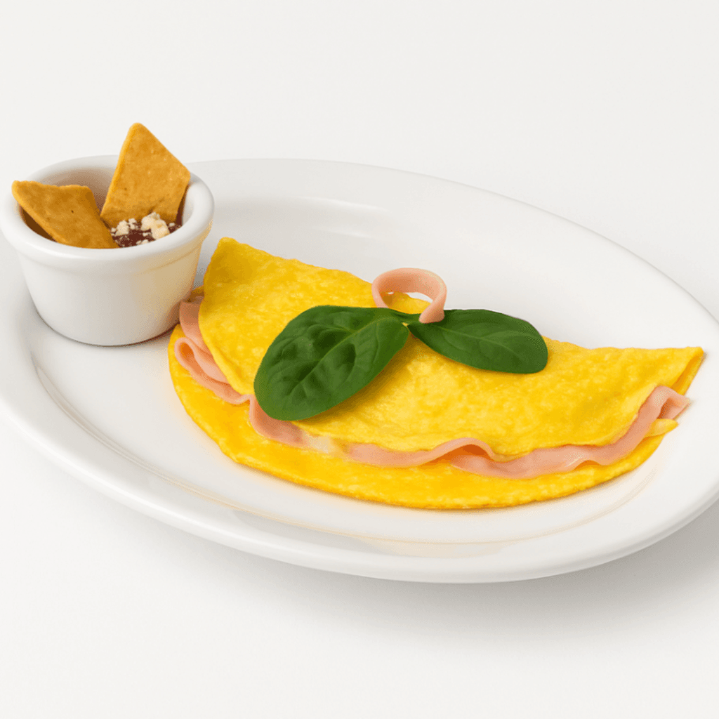 Omelette jamón y queso