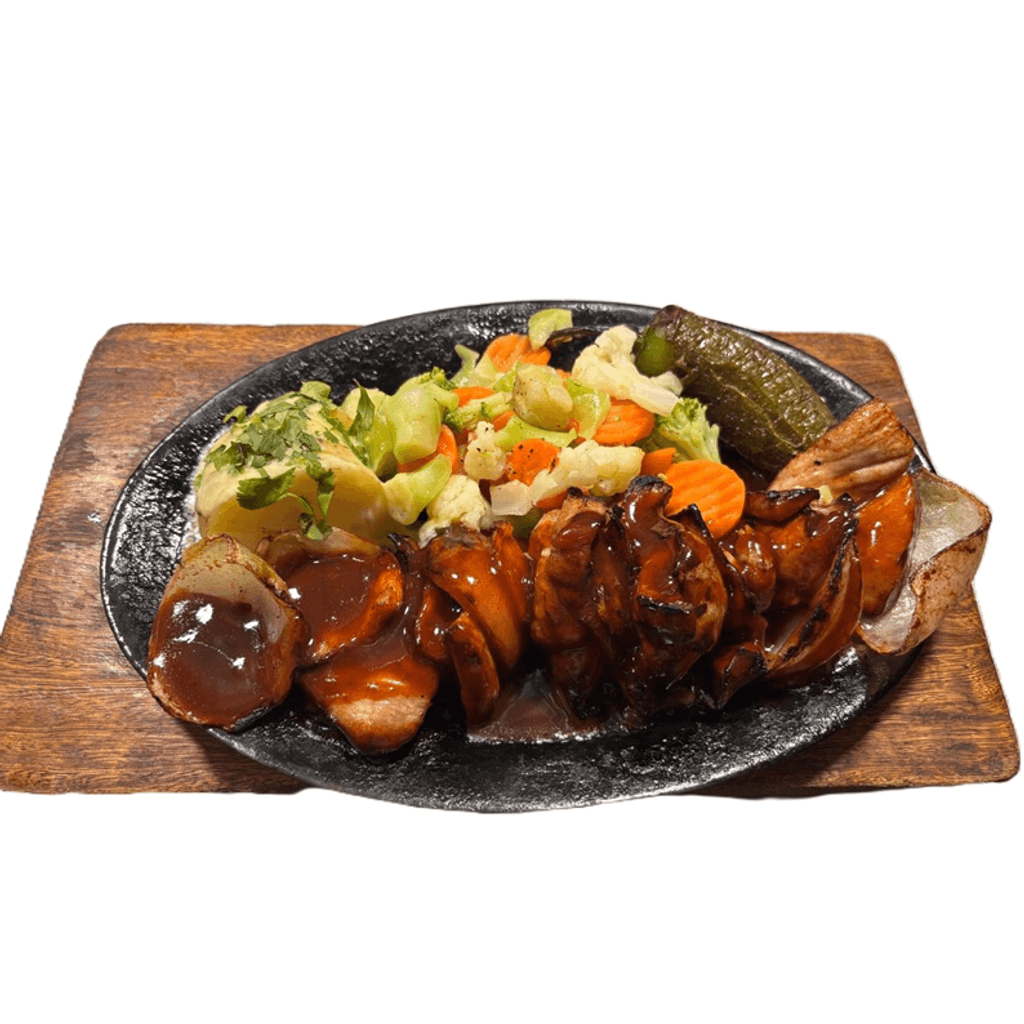 Brocheta A La BBQ De Cerdo