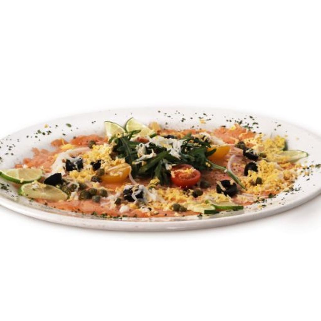 Carpaccio de Salmón a la Portuguesa 100 gr.