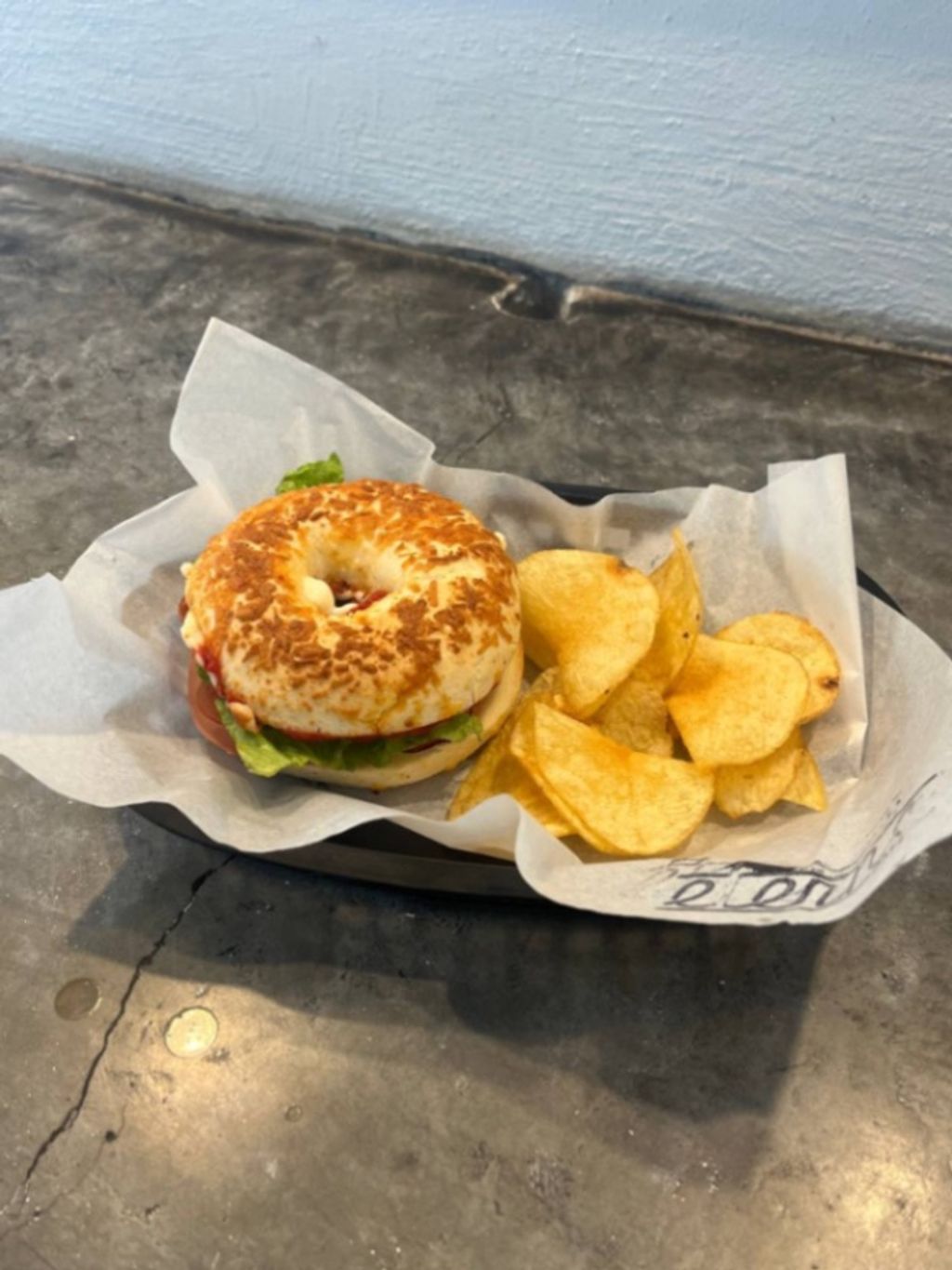 Bagel Especial con papas