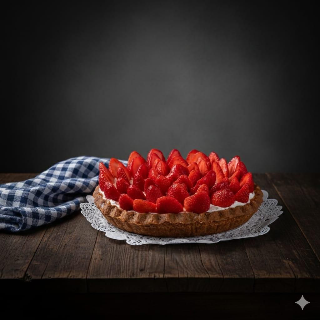 Pay de queso con fresas mediano