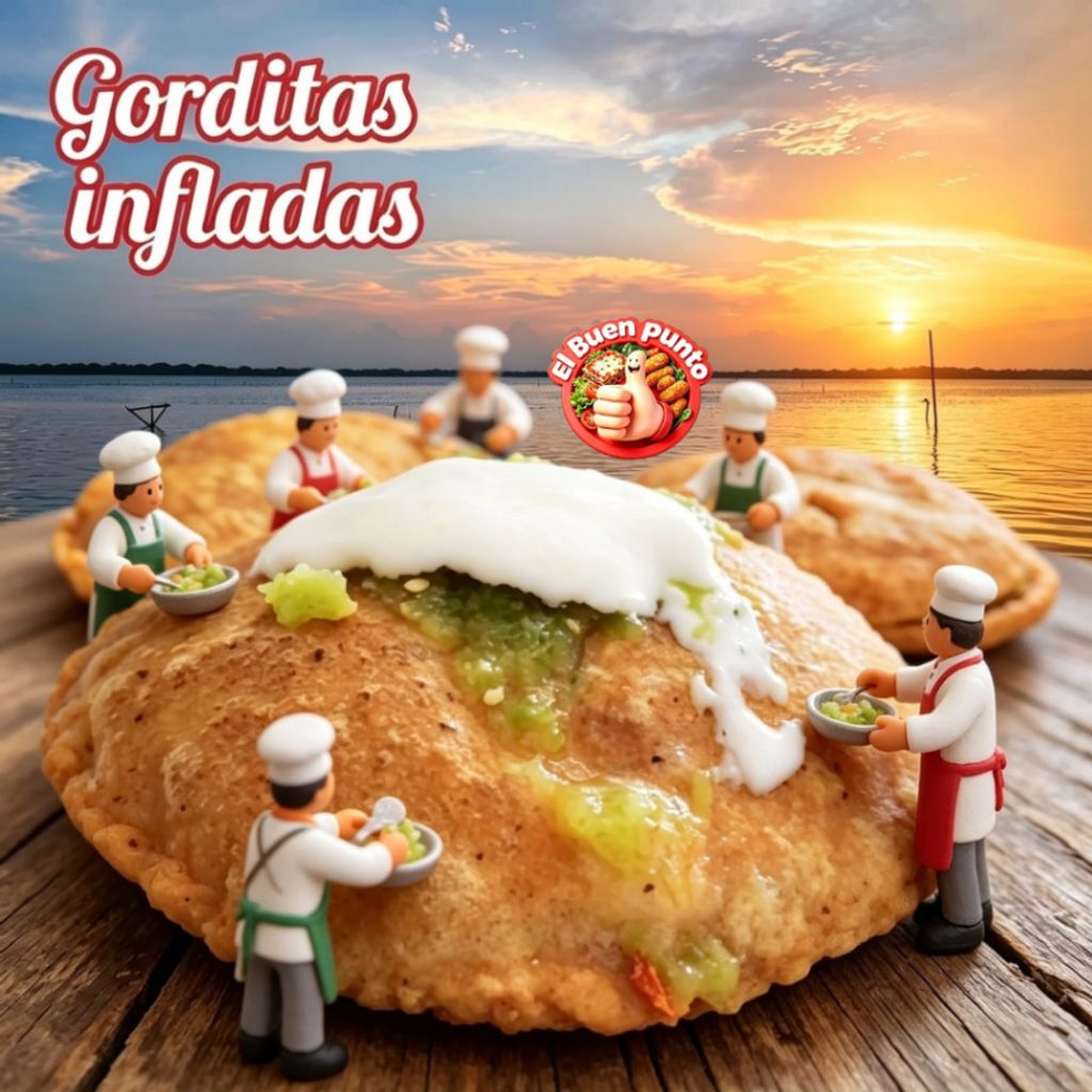 Gorditas infladas estilo Veracruz