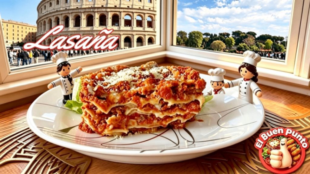 Lasaña de Carne con Guarnición