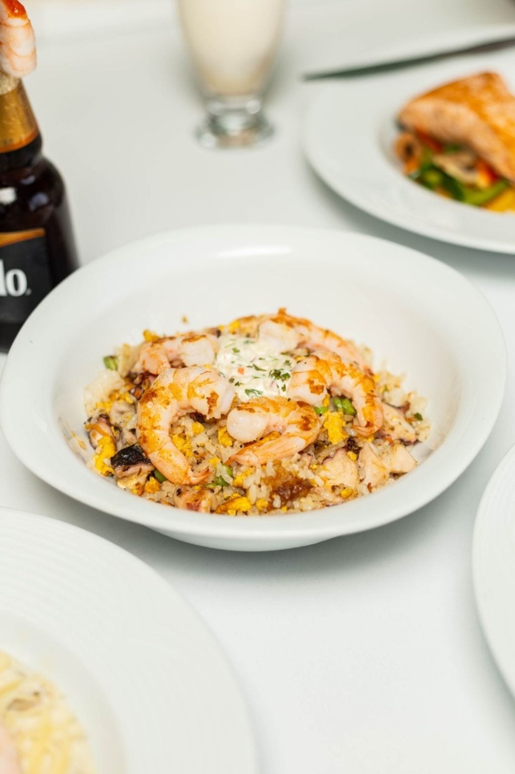 ARROZ FRITO CON CAMARON Y PULPO