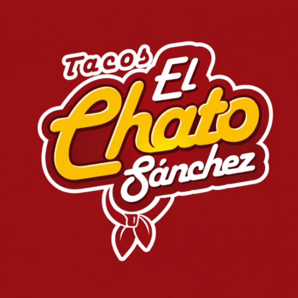 Logo de tacos y wings el chato Sánchez